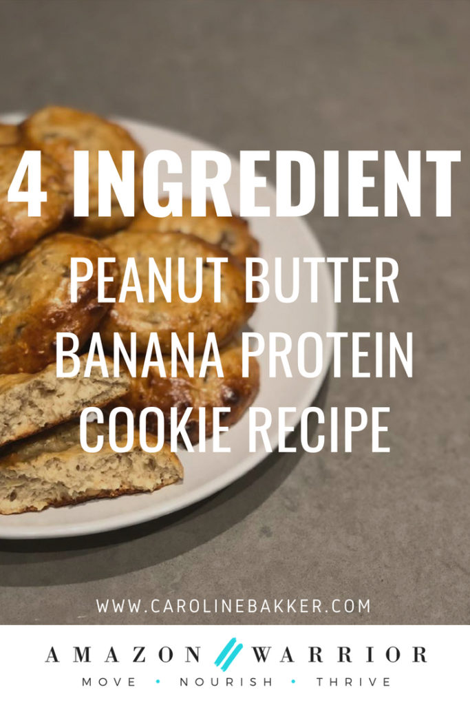 4 Ingredient Peanut Butter Banana Protein Cookies - Amazon Warrior