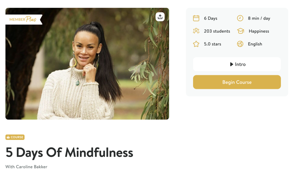 5 Days Of Mindfulness Course By Caroline Bakker 1024x597