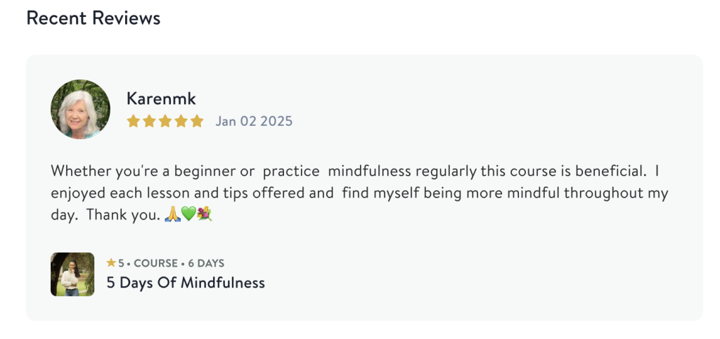 Review 5 Days Of Mindfulness Course By Caroline Bakker 1024x482